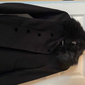 Black fur coat